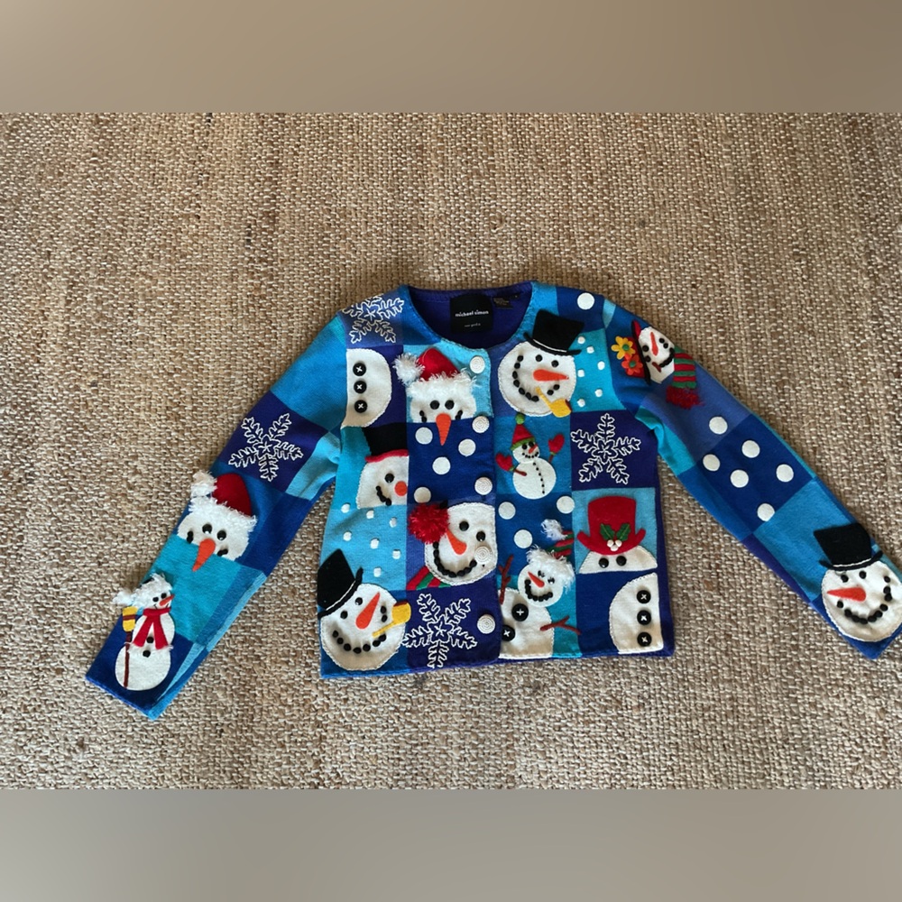 Michael Simon Snowman vintage sweater women’s Small